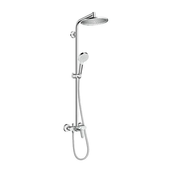 HANSGROHE Душевая система с однорычажным смесителем, хром Crometta S 240 1jet Showerpipe (27269000) фото 1 Aquada.com.ua