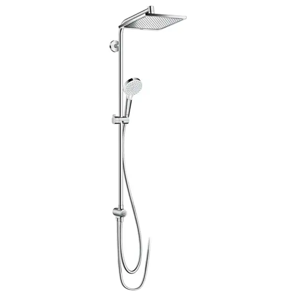 HANSGROHE Душевая система EcoSmart 9 л / мин, хром Crometta E 240 1jet Showerpipe Reno (27289000) фото 1 Aquada.com.ua