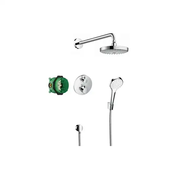 HANSGROHE Душевой набор (верхний, ручной душ, ibox, термостат) ShowerSet Croma Select S/Ecostat S (27295000) фото 1 Aquada.com.ua
