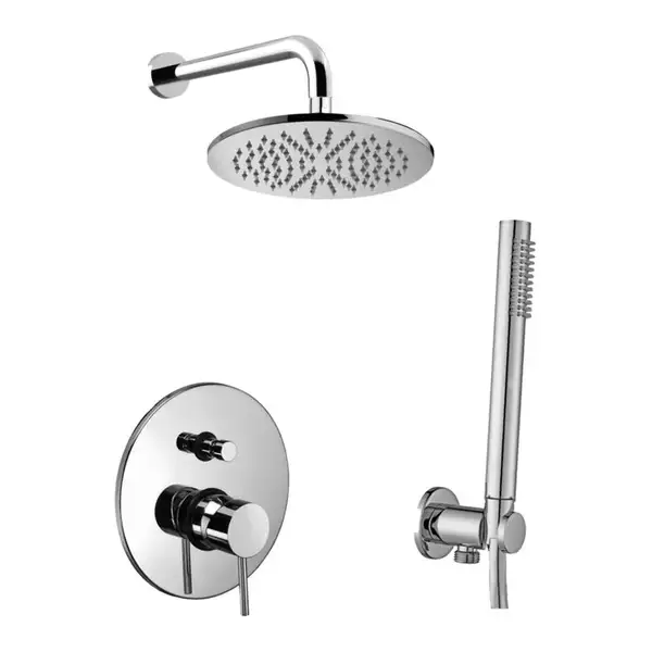 Душевая система Paffoni Shower скрытого монтажа со смесителем с верхним душем Ø 225 мм (цвет - хром) (KITLIG015CR) фото 1 Aquada.com.ua