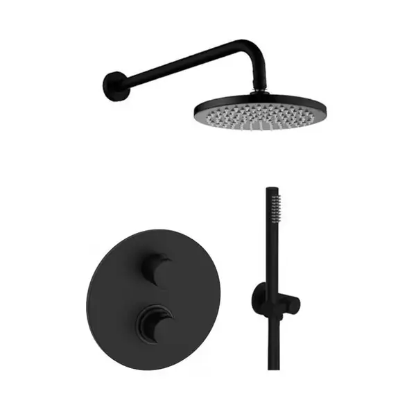 Paffoni Shower Душевая система, черный матовый (KITLIQ018NO)