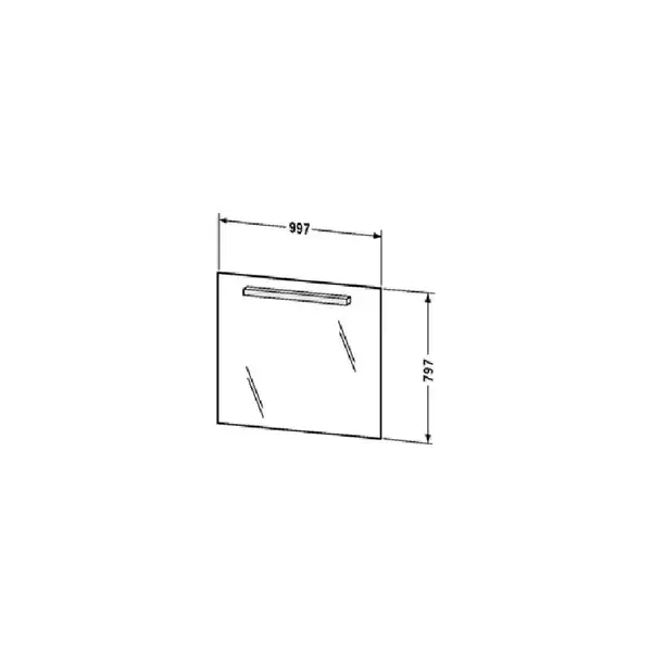 Зеркало с подсветкой Fogo Duravit 997 х 797 х 23 мм (FO961602424) фото 2 Aquada.com.ua