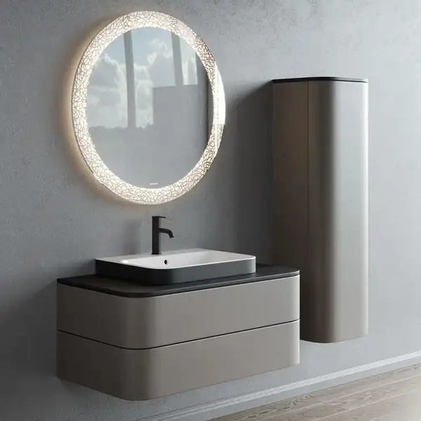 Зеркало с LED подсветкой версия «sensor» Duravit Happy D.2 Plus Ø 70 см (HP7480G0000) фото 2 Aquada.com.ua