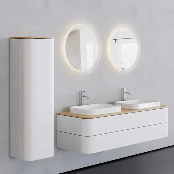 Зеркало с LED подсветкой версия «icon» Duravit Happy D.2 Plus Ø 70 см (HP7485S0000) фото 2 Aquada.com.ua