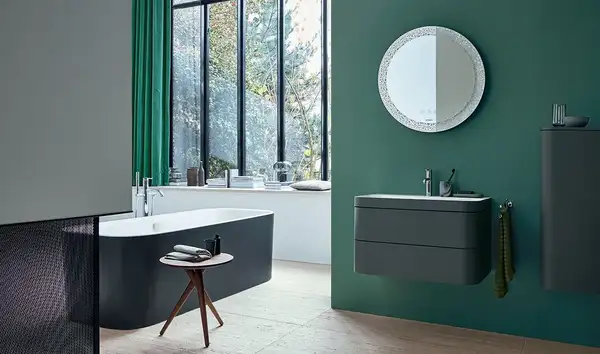 Зеркало с LED подсветкой версия «icon» Duravit Happy D.2 Plus Ø 90 см (HP7486G0000) фото 3 Aquada.com.ua
