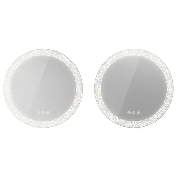 Комплект зеркал (2 штуки) с LED подсветкой версия «icon» Duravit Happy D.2 Plus Ø 70 см (HP7487G0000) фото 1 Aquada.com.ua
