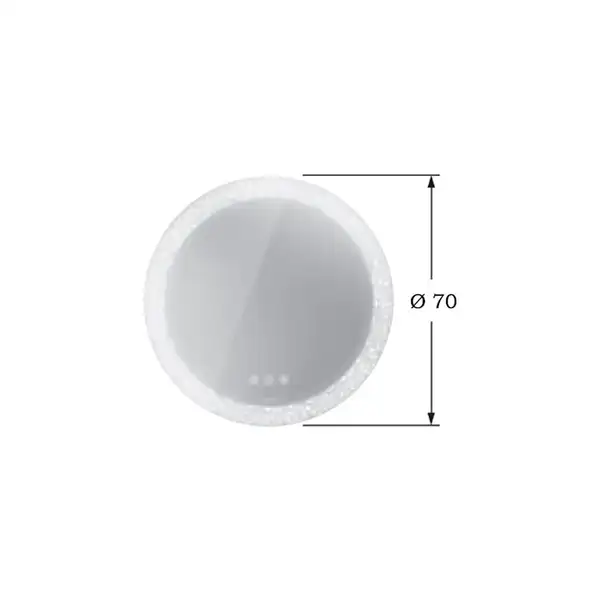 Комплект зеркал (2 штуки) с LED подсветкой версия «icon» Duravit Happy D.2 Plus Ø 70 см (HP7487G0000) фото 5 Aquada.com.ua