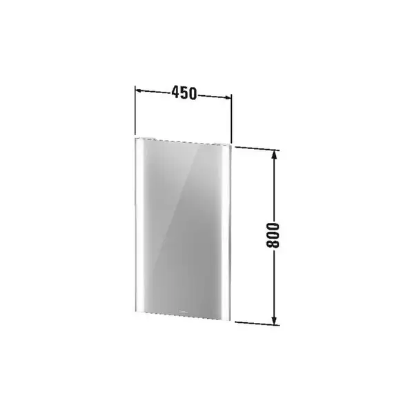 Зеркало с LED подсветкой Duravit XViu 45 х 4 х h80 см, версия "sensor" (XV70300B2B2) фото 4 Aquada.com.ua