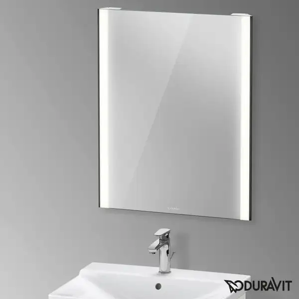 Зеркало с LED подсветкой Duravit XViu 62 х 4 х h80 см, версия "sensor" (XV70310B2B2) фото 2 Aquada.com.ua