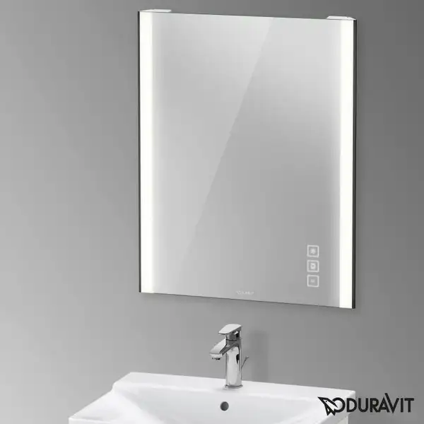 Зеркало с LED подсветкой Duravit XViu 62 х 4 х h80 см, версия "icon" (XV70410B2B2) фото 2 Aquada.com.ua