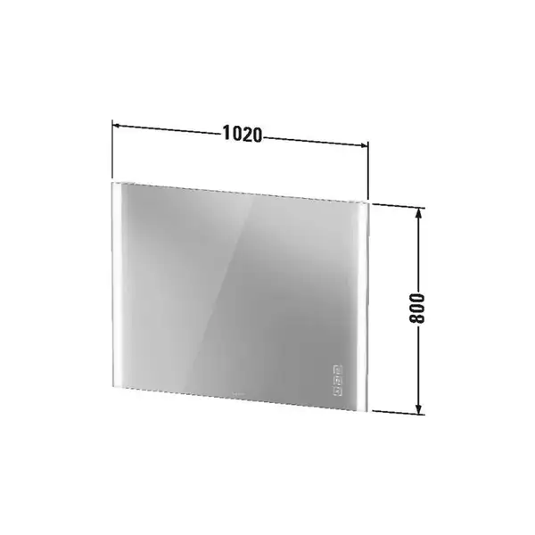 Зеркало с LED подсветкой Duravit XViu 102 х 4 х h80 см, версия "icon" (XV70430B1B1) фото 6 Aquada.com.ua