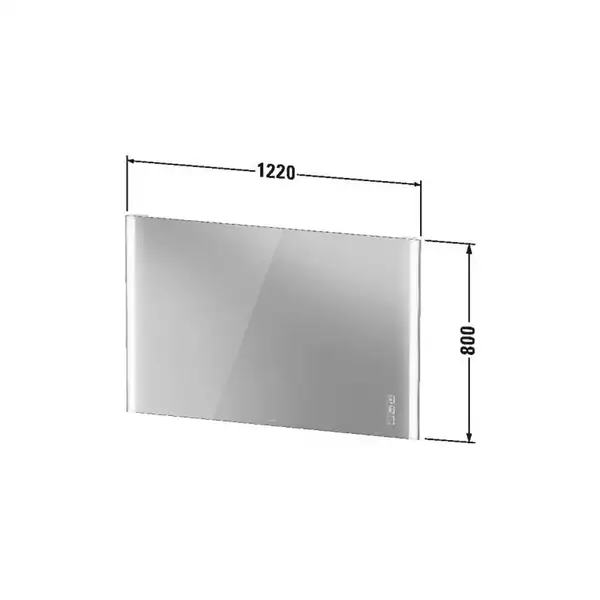 Зеркало с LED подсветкой Duravit XViu 122 х 4 х h80 см, версия "icon" (XV70440B1B1) фото 5 Aquada.com.ua