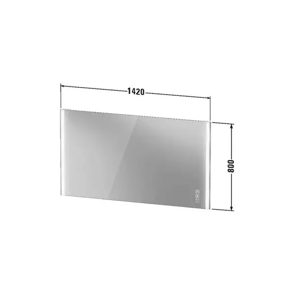 Зеркало с LED подсветкой Duravit XViu 142 х 4 х h80 см, версия "icon" (XV70460B2B2) фото 5 Aquada.com.ua