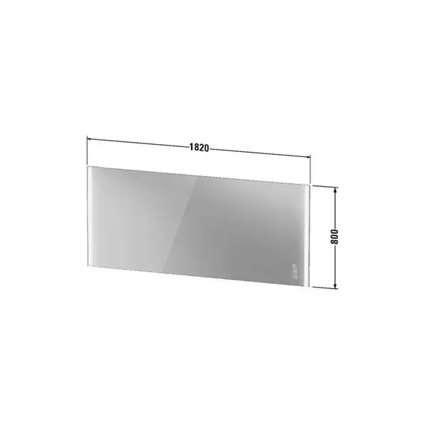 Зеркало с LED подсветкой Duravit XViu 182 х 4 х h80 см, версия "icon" (XV70480B2B2) фото 4 Aquada.com.ua