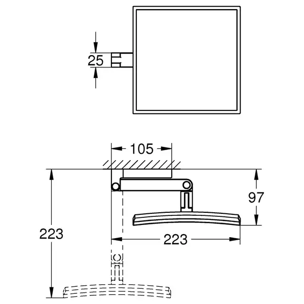 Косметичне дзеркало Grohe Selection Cube (40808000)
