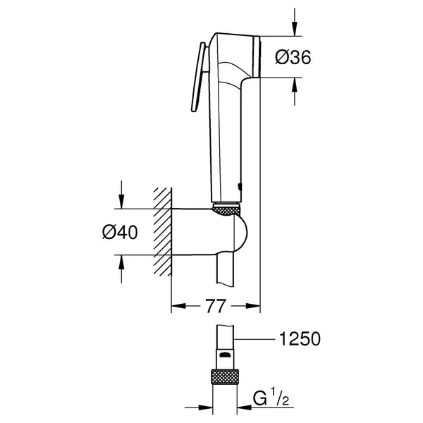 Гігієнічний душовий набір Grohe Tempesta-F Trigger Spray (26354000)