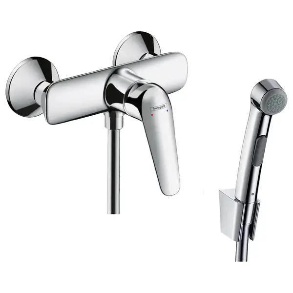 Набор для гигиенического душа Hansgrohe Novus (цвет - хром) (7106000S) фото 1 Aquada.com.ua