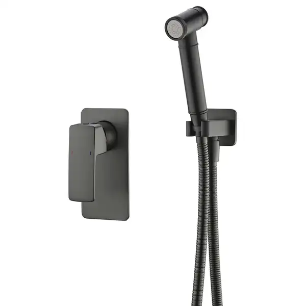 Гигиенический душ Imprese Grafiky (цвет - black nickel), в комплекте со скрытой частью (ZMK041807120) фото 1 Aquada.com.ua