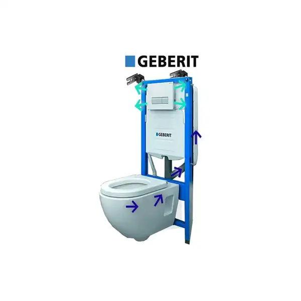 Инсталляция Geberit Duofix UP320 111.370.00.5 (3-в-1) комплект (без клавиши)(функция удаления запахов) (111.370.00.5 + 111.815.00.1) фото 1 Aquada.com.ua