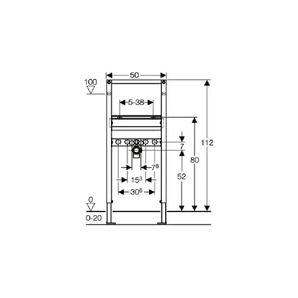 Инсталляция для умывальника Geberit Duofix 111.434.00.1 (2-в-1) комплект (111.434.00.1/111.815.00.1) фото 2 Aquada.com.ua