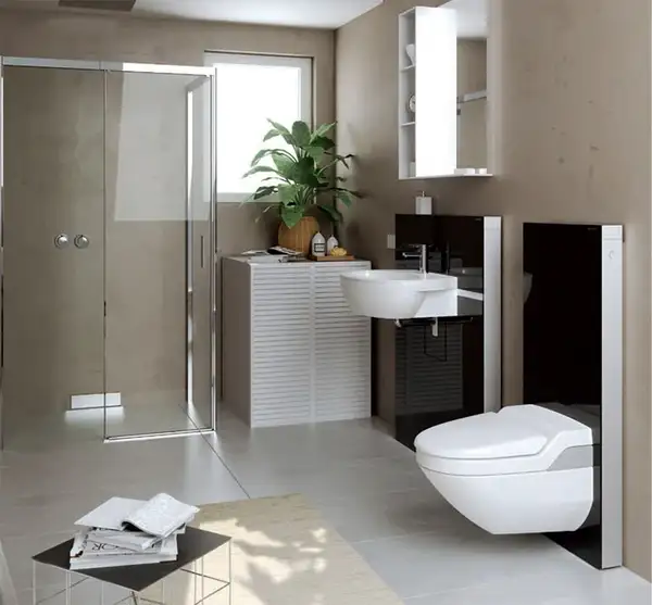 Инсталляция для унитаза Geberit Monolith Premium 131.024.SJ.1 (стекло черное) Geberit AquaClean 8000 высота 101 см (131.024.SJ.1) фото 3 Aquada.com.ua