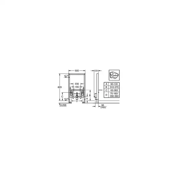 GROHE Инсталяционная система для биде Rapid SL (38543000) фото 2 Aquada.com.ua