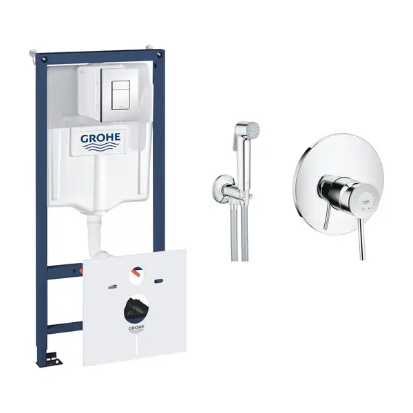 Комплект Grohe инсталляция Rapid SL 38827000 + набор для гигиенического душа со смесителем BauClassic 2904800S (388270002904800S)