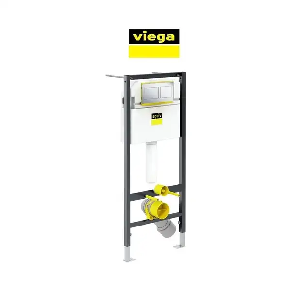 Инсталляция для унитаза Viega Prevista Dry с кнопкой Style 21 хром (771973 + 773236) фото 1 Aquada.com.ua