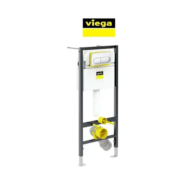 Инсталляция для унитаза Viega Prevista Dry с кнопкой Life 6 хром (771973 + 773748) фото 1 Aquada.com.ua