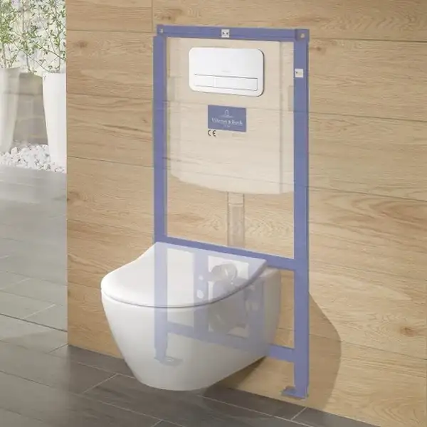 VILLEROY & BOCH Инсталляция для подвесного унитаза Villeroy&Boch ViConnect, креплением к стене и прокладкой (92246100) фото 2 Aquada.com.ua