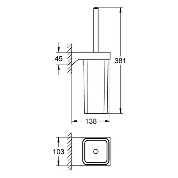 Ершик для унітазу Grohe Selection Cube (40857000)