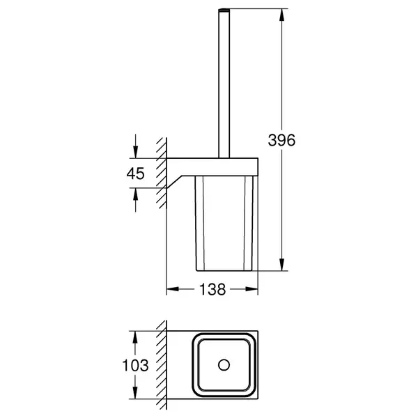 Ершик для унітазу Grohe Selection Cube (40857000)