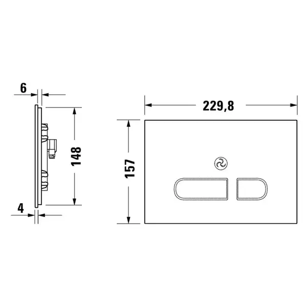 Клавиша смыва, бесконтактная Duravit A1 (стекло белое) (WD5003012000) фото 5 Aquada.com.ua