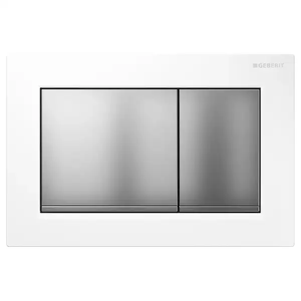 Смывная клавиша Geberit Omega 30 (пластик белый/матовый хром) (115.080.KL.1) фото 1 Aquada.com.ua