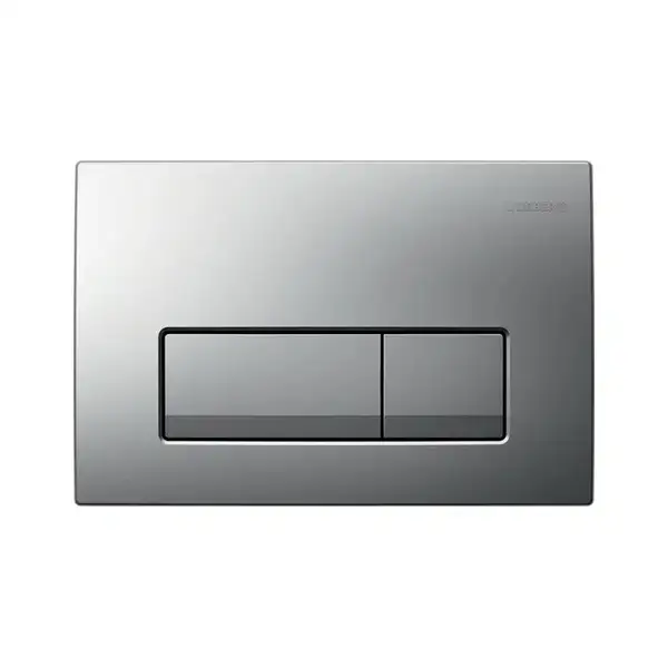 Geberit DELTA 51 смывная клавиша, двойной смыв, пластик, хром матовый (115.105.46.1)
