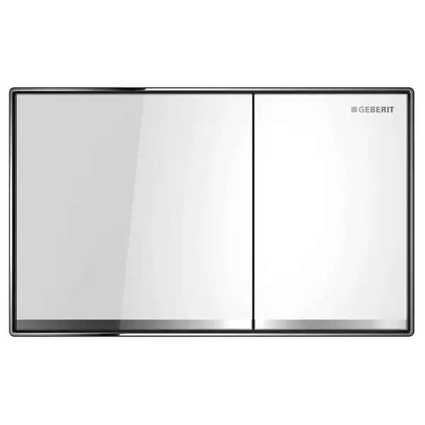 GEBERIT Смывная клавиша, двойной смыв Sigma 60 (стекло белое) (115.640.SI.1) фото 1 Aquada.com.ua