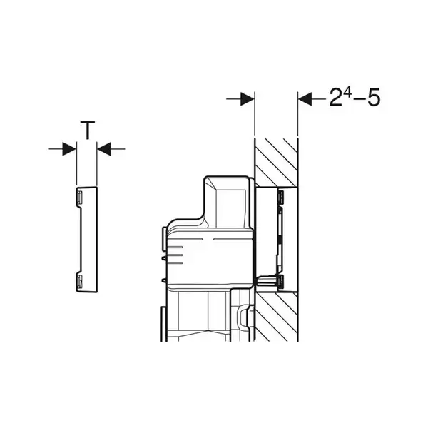 Geberit Смывная клавиша, двойной смыв Sigma 60 (стекло чёрное) (115.640.SJ.1)