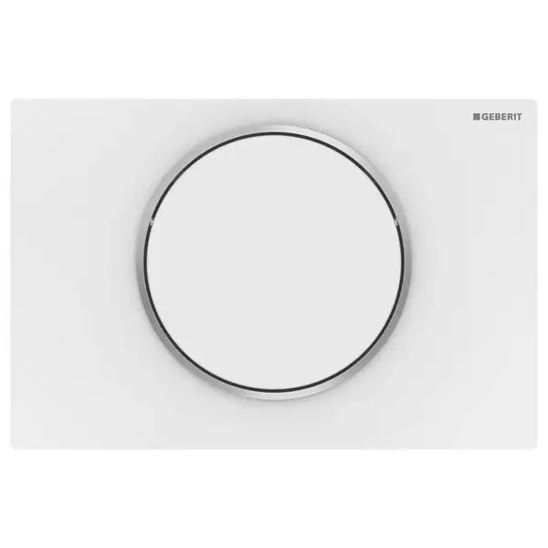 Клавиша смыва, смыв/стоп Geberit Sigma 10 (нержавеющая сталь белый матовый лак), легко чистящееся покрытие (115.758.JT.5) фото 1 Aquada.com.ua
