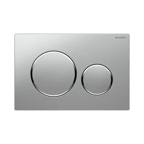 GEBERIT SIGMA 20 cмывная клавиша, двойной смыв, хром матовый/хром глянцевый/хром матовый (115.882.KN.1) фото 1 Aquada.com.ua