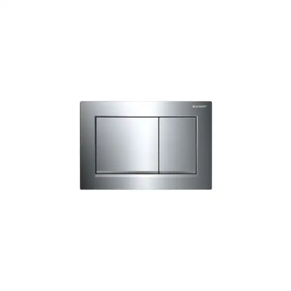 Смывная клавиша, двойной смыв Geberit Sigma 30 (пластик глянцевый хром/матовый хром/глянцевый хром) (115.883.KH.1) фото 1 Aquada.com.ua