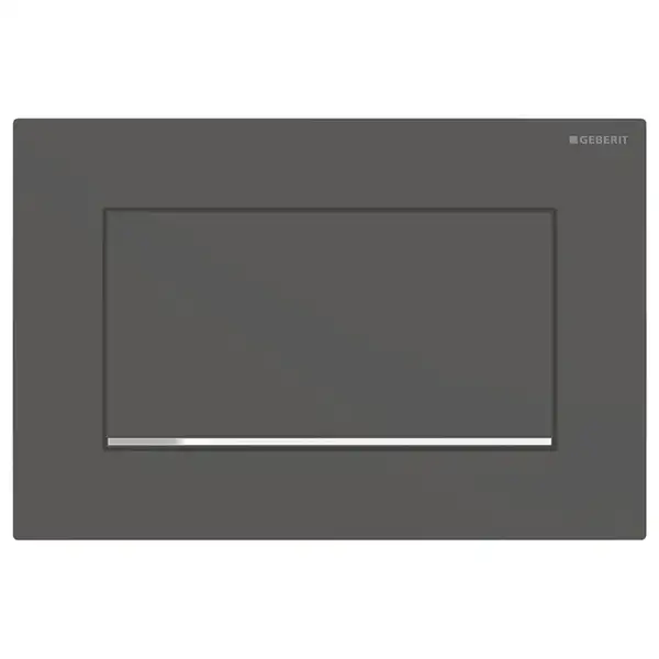 Смывная клавиша Geberit Sigma 30 смыв/стоп, с креплением на винтах (матовый чёрный/глянцевый хром), с легкоочищаемой поверхностью (115.893.14.1)