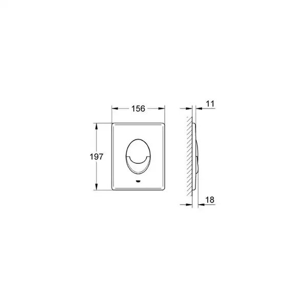 Grohe Skate Air Панель змиву, хром (38505000)