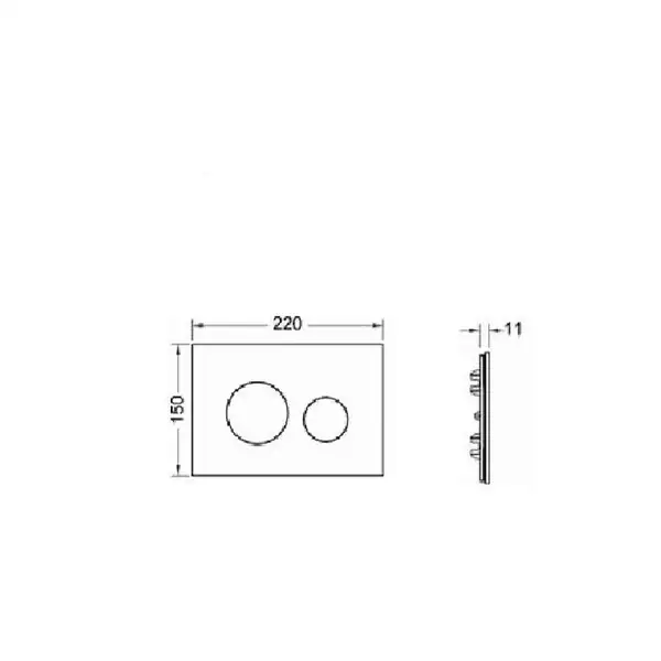 Лицевая панель Tece loop modular слоновая кость Alape 9 240 680 (9240680) фото 2 Aquada.com.ua