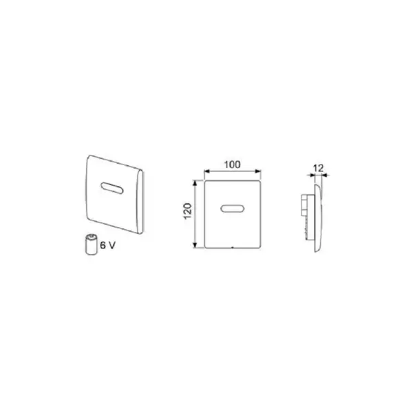 TECEplanus 6v batterie панель смыва с ифракрасным датчиком для писсуара (белый мат) (9242354) фото 2 Aquada.com.ua