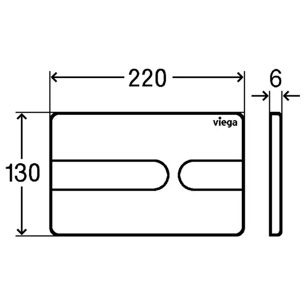 Панель смыва Viega Prevista Visign for Style 23, чёрный (773175) фото 4 Aquada.com.ua
