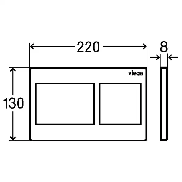 Панель смыва Viega Prevista Visign for Style 21 цвет хром (773236) фото 3 Aquada.com.ua
