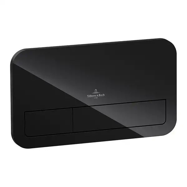 VILLEROY & BOCH VICONNECT кнопка смыва 269*161*13мм, стекло, черный глянец (921843RB) фото 1 Aquada.com.ua