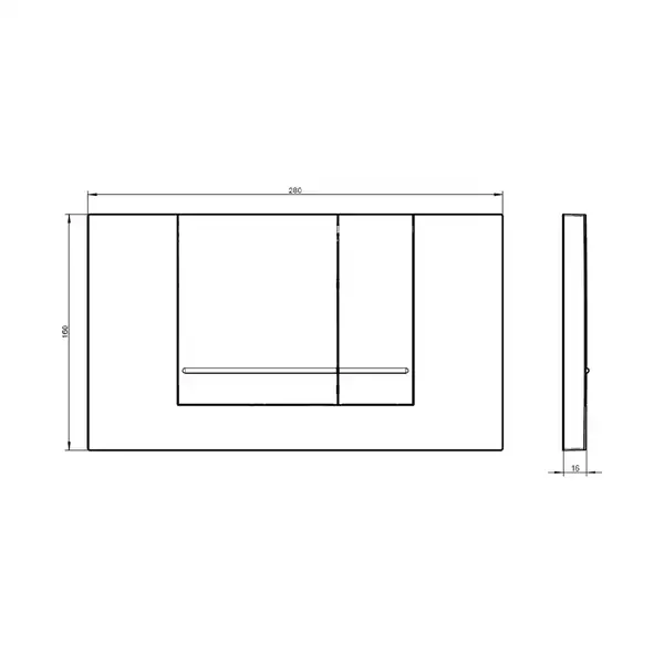 VILLEROY & BOCH VICONNECT PRO клавиша смыва, хром (92214361) фото 2 Aquada.com.ua