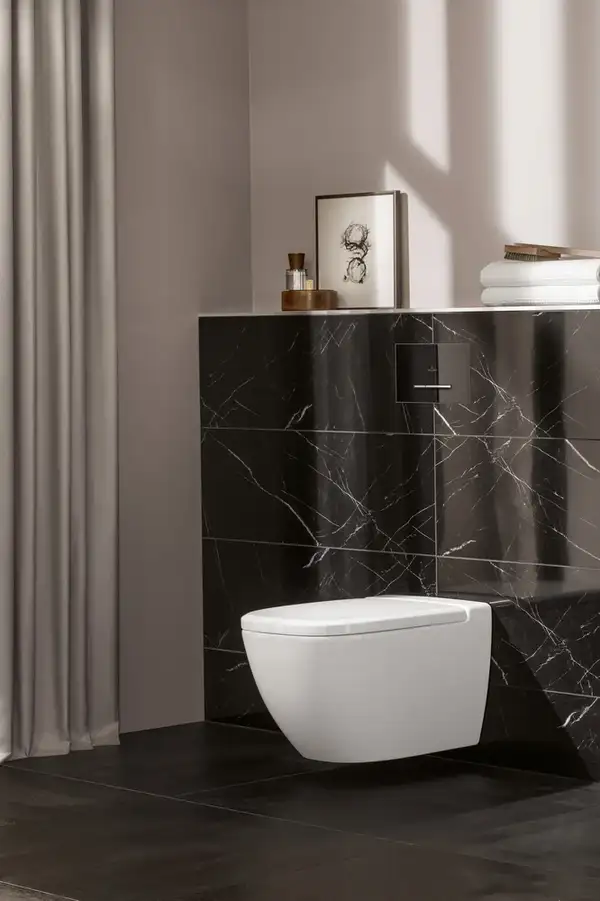 Клавиша смыва Villeroy & Boch ViConnect (стекло - Glass Glossy Black) (922160RB) фото 3 Aquada.com.ua