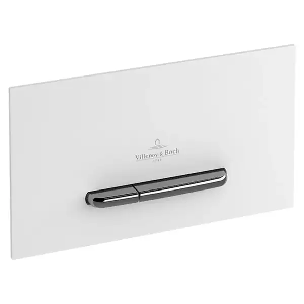 Клавиша смыва Villeroy & Boch ViConnect стекло Glass Glossy White (922160RE) фото 1 Aquada.com.ua